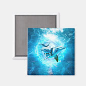 Aimant imaginaire bleu dauphin (Recto/Verso)