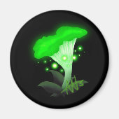 Aimant Imaginaire Chanterelle Champignon vert brillant (Devant)