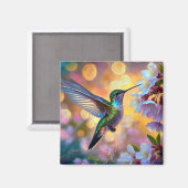 Aimant Imaginaire de cerisier en fleurs Hummingbird (Recto/Verso)