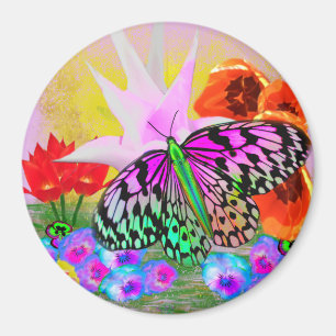 Aimant Imaginaire du lever du soleil par fleur de puissan