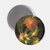 Aimant Imaginaire Plante Abstrait rouille verte Brown fra (Recto/Verso)