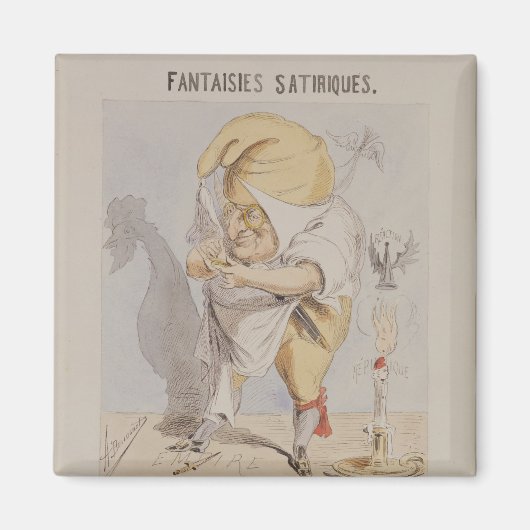 Aimant Imaginaires satiriques, caricature d'Adolphe (Devant)