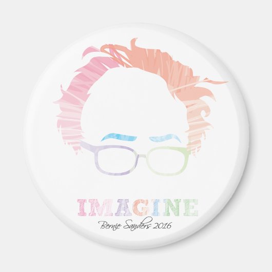 Aimant Imagine Bernie Sanders 2016 - aquarelles (Devant)