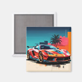 Aimant iman coche deportivo #5 (Recto/Verso)