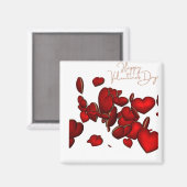 Aimant Imán 🧲 Cuadrado Happy Valentine’s Day (Recto/Verso)