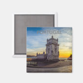 Aimant imán de la Torre Belem en Portugal (Recto/Verso)