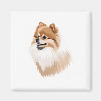 Aimant Imán ilustración perro pomerania