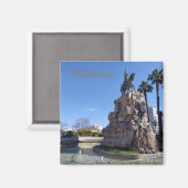 Aimant imán Plaza España de Palma de Majorque (Recto/Verso)