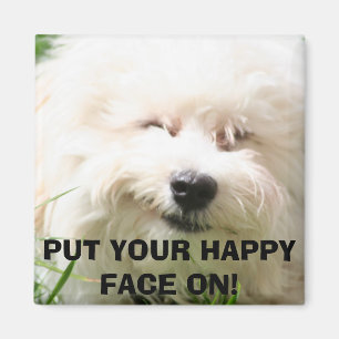 Aimant IMG_0011, Bichon Frise : METTEZ VOTRE VISAGE