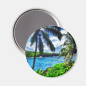 Aimant IMG_1122 4 Scène hawaïenne Plage de sable noir (Recto/Verso)