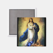 Aimant Immaculée Conception de la Vierge Marie - Murillo (Recto/Verso)