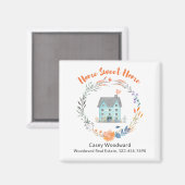 Aimant Immobilier Maison Sweet Home Budget Promotionnel (Recto/Verso)