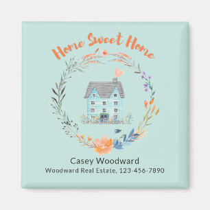 Aimant Immobilier Maison Sweet Home Juste pour dire Salut
