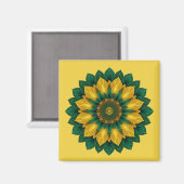 Aimant Imperial Solar Flower Mandala Luxury Keychain (Recto/Verso)