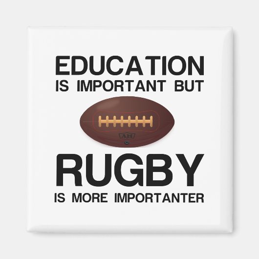 AIMANT IMPORTANTE IMPORTANTE RUGBY DE L'ÉDUCATION (Devant)