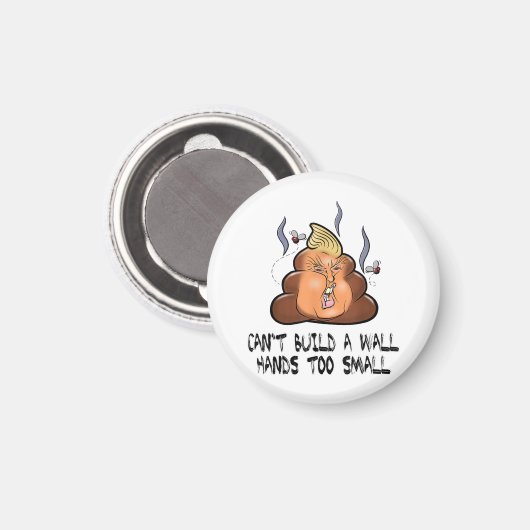 Aimant Impossible de construire un mur mains trop petites (Recto/Verso)