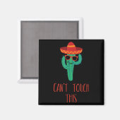 Aimant Impossible de toucher ce cactus (Recto/Verso)