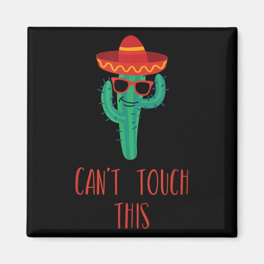 Aimant Impossible de toucher ce cactus (Devant)