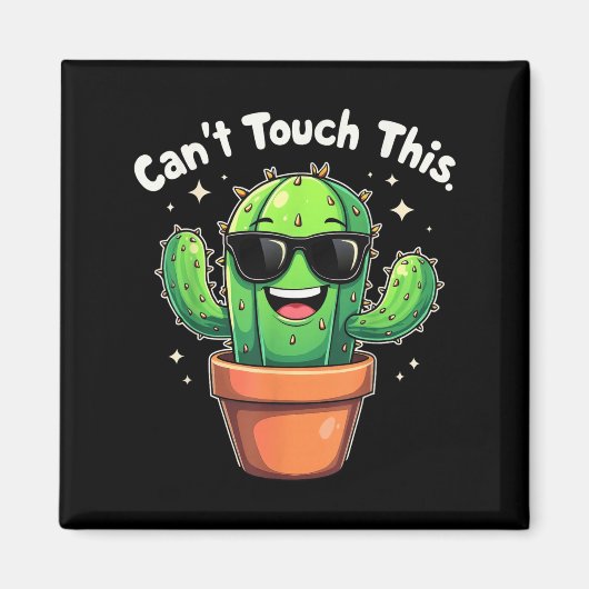 Aimant Impossible de toucher ce Cool Cactus (Devant)