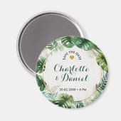 Aimant Impression aquarelle topique | MARIAGE | Enregistr (Recto/Verso)