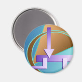 Aimant Impression art numérique "Diagramme de circuit" (Recto/Verso)