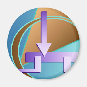 Aimant Impression art numérique "Diagramme de circuit"