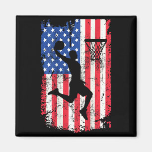 Aimant Impression au dos basket-ball usa drapeau américai