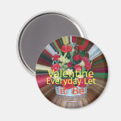 Aimant Impression d'art de la Saint-Valentin (Recto/Verso)