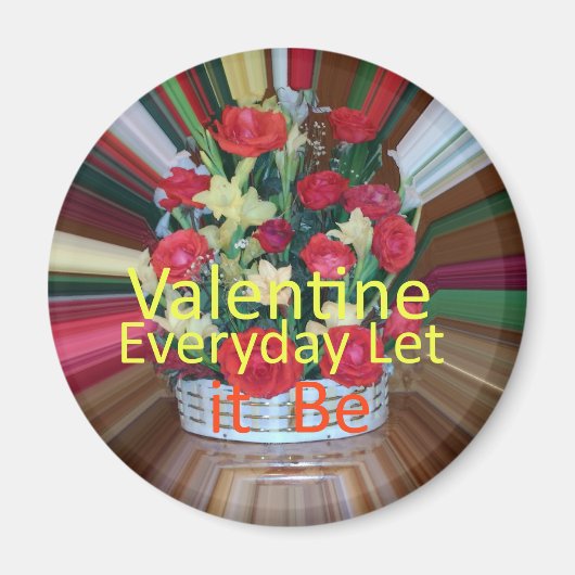 Aimant Impression d'art de la Saint-Valentin (Devant)