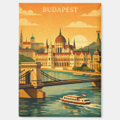 Aimant Impression d'art de voyage à Budapest Hongrie Vint (Recto)