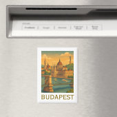 Aimant Impression d'art de voyage Budapest Hongrie vintag (In Situ (Lave-vaisselle))