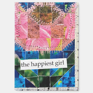 Aimant Impression d'art en collage vintage Courtepoint au