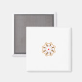Aimant Impression d'art floral Mandala | Décor Boho (Recto/Verso)