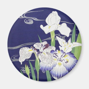 Aimant Impression d'art Iris Japonais Vintage Kogyo Tsuki