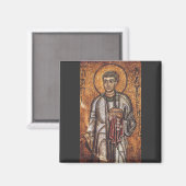Aimant Impression d'art mosaïque orthodoxe Saint Laurent (Recto/Verso)