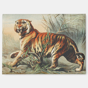 Aimant Impression d'art naturaliste du tigre royal du Ben