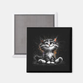 Aimant Impression de chats amusants (Recto/Verso)