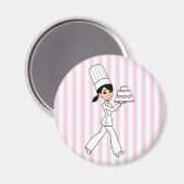 Aimant Impression de chef fille (Recto/Verso)