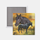 Aimant Impression de cheval andalou (Recto/Verso)