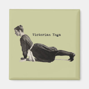 Aimant Impression de femme de yoga victorienne vintage en