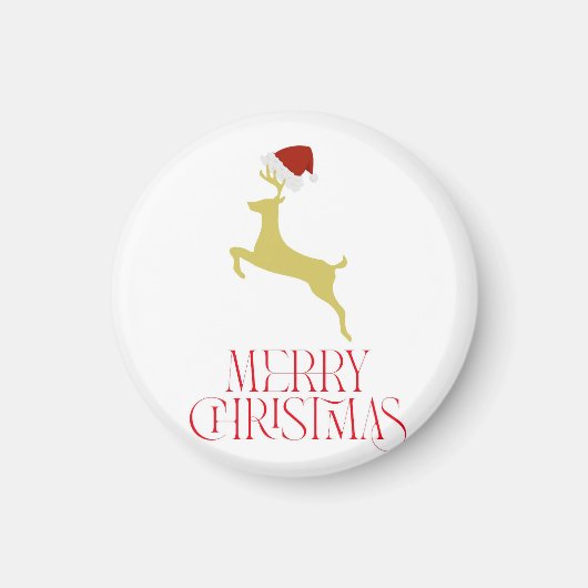 Aimant Impression de Noël rouge tendance (Devant)