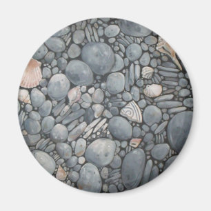 Aimant Impression de peinture de galets et de coquillages