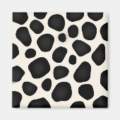 Aimant Impression de vache tache noire et blanche (Devant)