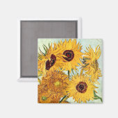 Aimant Impression des tournesols (Recto/Verso)