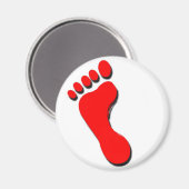 Aimant Impression du pied de l'enfant (Recto/Verso)