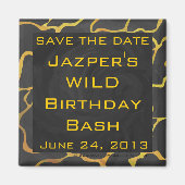 Aimant Impression Giraffe noir et jaune (Devant)