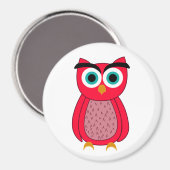 Aimant Impression photo de hibou (Recto/Verso)