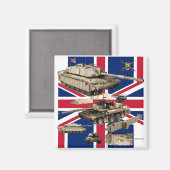 Aimant Impression photo du réservoir Challenger 2 (Recto/Verso)