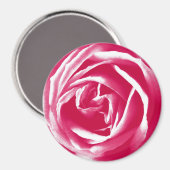 Aimant Impression rose en satin rose (Recto/Verso)