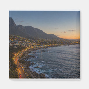 Aimant Impression sur toile de la ville côtière au couche